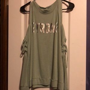 Word print cold shoulder